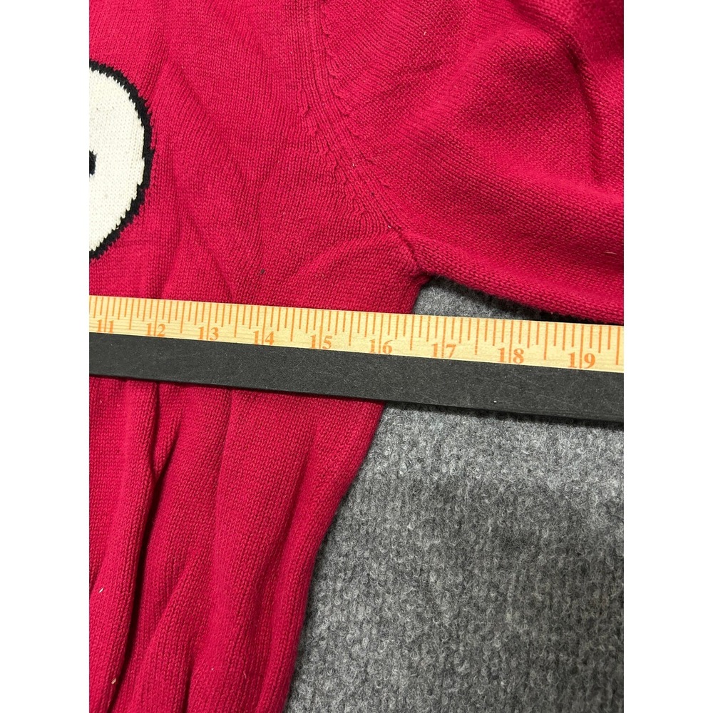 Peanuts Sweater Womens Size S Red Joe Cool Snoopy Graphic Knit Crew Neck Casual - Picture 4 of 6